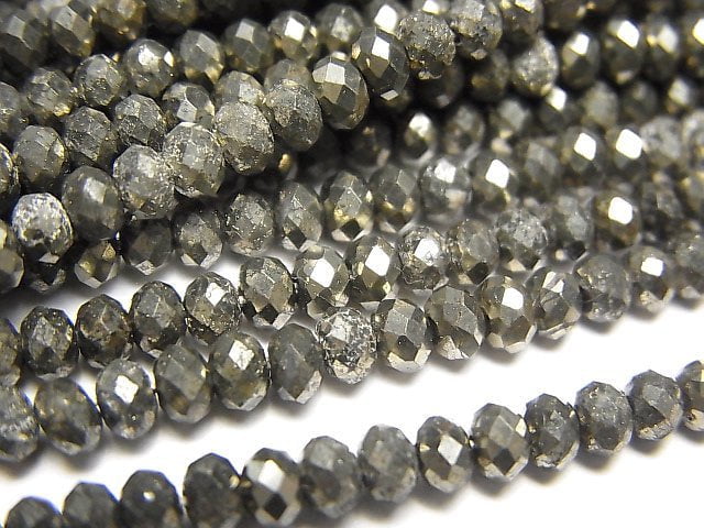 Pyrite, Roundel Gemstone Beads