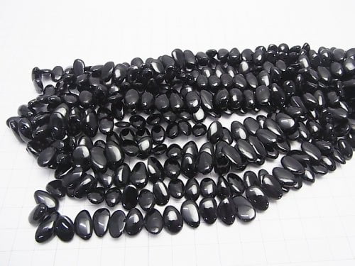 High Quality Black Spinel AAA - AAA - Flat Nugget half or 1strand beads (aprx.15 inch / 38 cm)