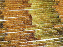 [Video] High Quality Brown - Green Tourmaline AAA Faceted Button Rondelle 1strand beads (aprx.13inch / 32cm)