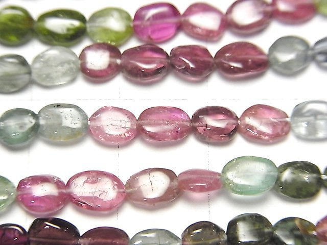 [Video] High Quality Multi Color TourmalineAA++ Oval 1strand beads (aprx.13inch / 33cm)