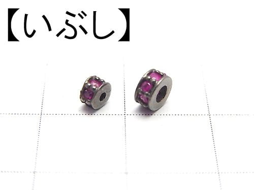 1pc $11.7! Parts with Pink Sapphire Roundel 3mm, 4mm Silver 925