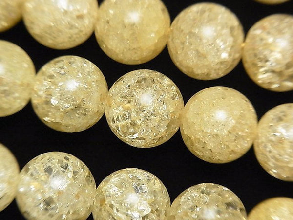 Cracked Crystal, Round Gemstone Beads