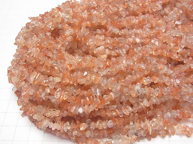 [Video] Sunstone AA++ Chips (Small Nugget ) 1strand beads (aprx.34inch/86cm)