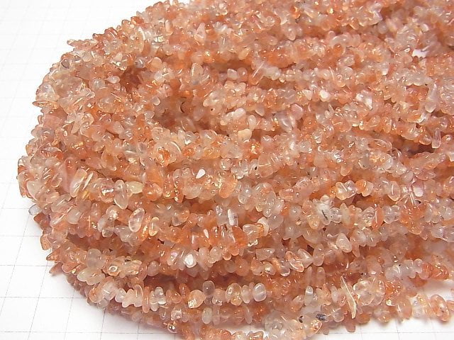 [Video]Sunstone AA++ Chips (Small Nugget) 1strand beads (aprx.30inch/76cm)