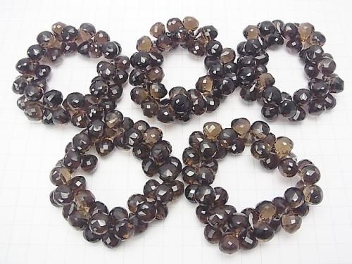 [Video] High Quality! Smoky Quartz AAA Drop Faceted Briolette 12x10x10mm 10pcs -