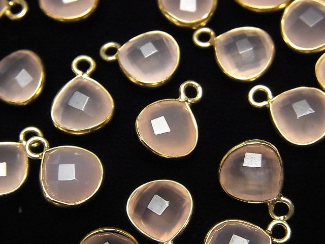 Bezel Setting, Chalcedony, Chestnut Shape Gemstone Beads