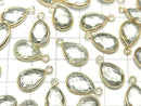 [Video]High Quality Green Amethyst AAA Bezel Setting Faceted Pear Shape 13x9mm 18KGP 2pcs
