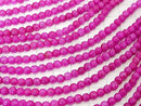 1strand $5.79! Pink color 2 Cracked Crystal Round 4mm 1strand beads (aprx.15inch / 37cm)
