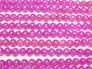 1strand $6.79! Pink Color 2 Cracked Crystal Round 6mm 1strand beads (aprx.15inch / 37cm)