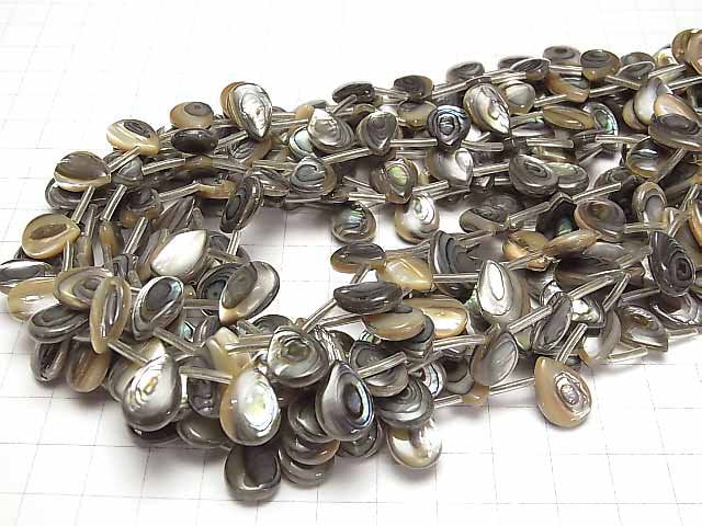 [Video] Abalone Shell Pear shape (Smooth) 14x10x4.5mm 1/4 or 1strand (26pcs )