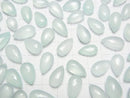 [Video] MicroCut High Quality Sea Blue Chalcedony AAA Pear shape Faceted Briolette 5pcs
