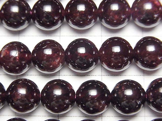 Garnet AA+ Round 8mm half or 1strand beads (aprx.15inch/37cm)