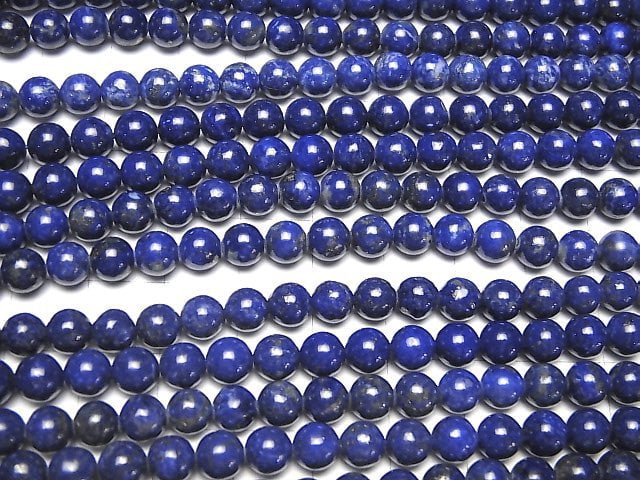 [Video] Lapislazuli AA++ Round 6mm half or 1strand beads (aprx.14inch/35cm)