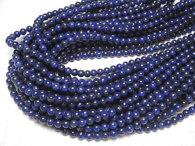 [Video] Lapislazuli AA++ Round 6mm half or 1strand beads (aprx.14inch/35cm)