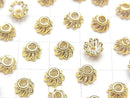 Silver925 Bead cap 6 x 6 x 3 mm antique gold Finish 4 pcs $6.79