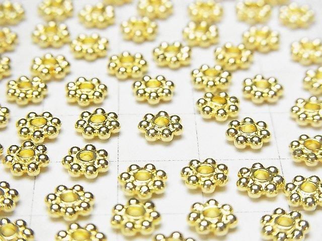 Silver925 Rondelle Daisy 4mm, 5mm, 6mm 18KGP 5pcs
