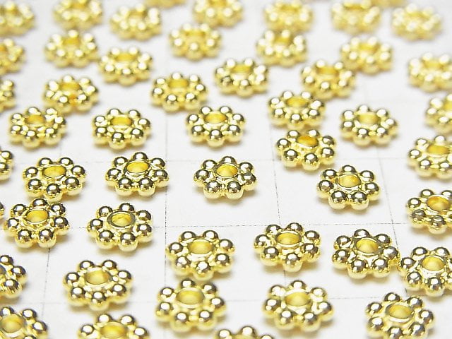 Silver925 Roundel Daisy 4mm,5mm,6mm 18KGP 10pcs