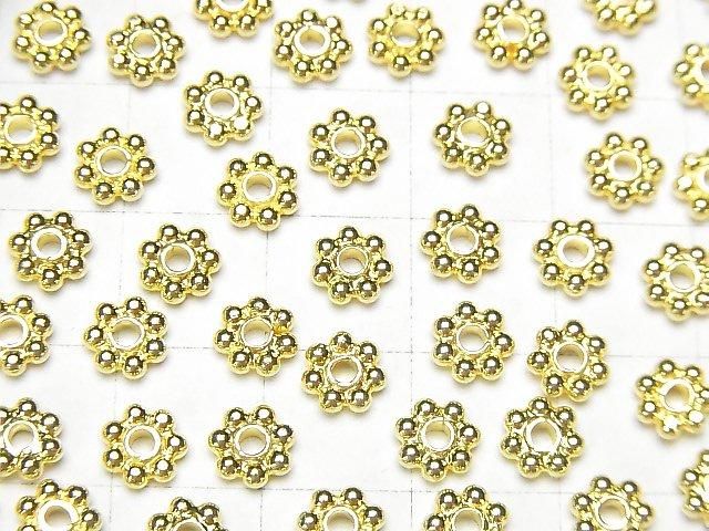 Silver925 Rondelle Daisy 4mm, 5mm, 6mm 18KGP 5pcs