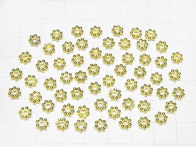 Silver925 Roundel Daisy 4mm,5mm,6mm 18KGP 10pcs