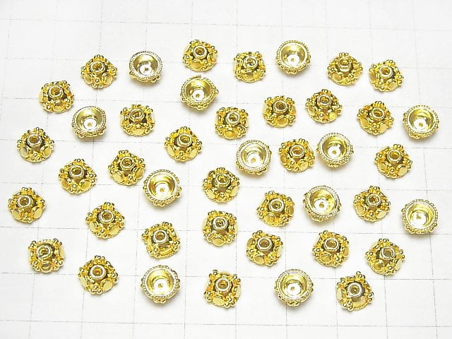 Silver925 Bead cap 8 x 8 x 4 mm 18 KGP 2 pcs $5.79