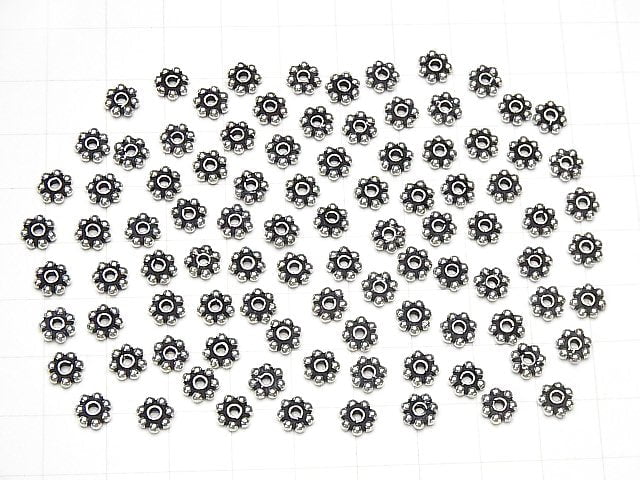 Silver925 Roundel Daisy 4,5,6mm Oxidized Finish 5pcs