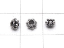 Silver925  Rondelle 5x5x3mm Oxidized Finish  4pcs