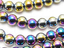 1strand $3.79! Hematite Round 6mm metallic coating 1strand beads (aprx.15inch / 38cm)