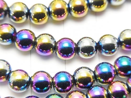 1strand $3.79! Hematite Round 6mm metallic coating 1strand beads (aprx.15inch / 38cm)