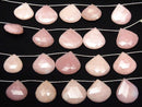 [Video]High Quality Pink Opal AAA- Chestnut Faceted Briolette 1strand (5pcs)