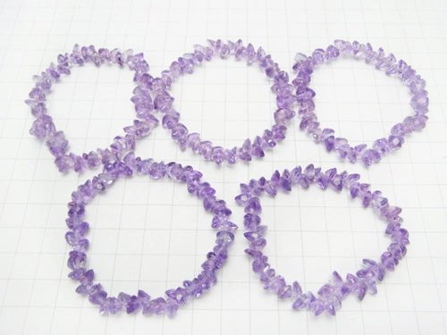 [Video]High Quality Light color Amethyst AAA Heart cut 6x6x3mm 1/4strands -Bracelet