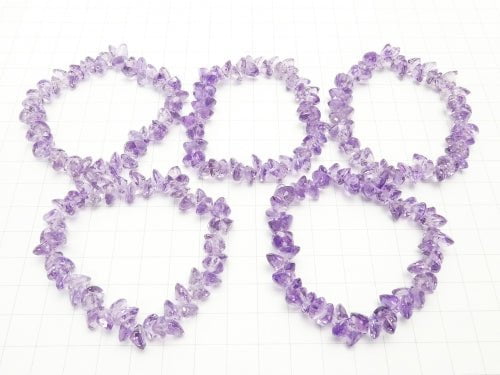 High Quality Light color Amethyst AAA Heart cut 7x7x4mm 1/4strands -Bracelet