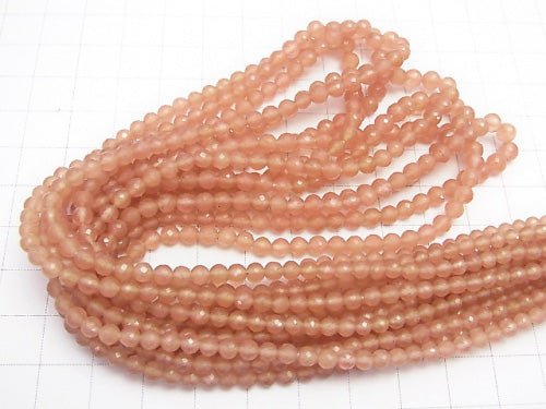 [Video] MicroCut! High Quality Peru Rhodochrosite AAA Round Cut 1/4 or 1strand beads (aprx.15 inch / 38 cm)