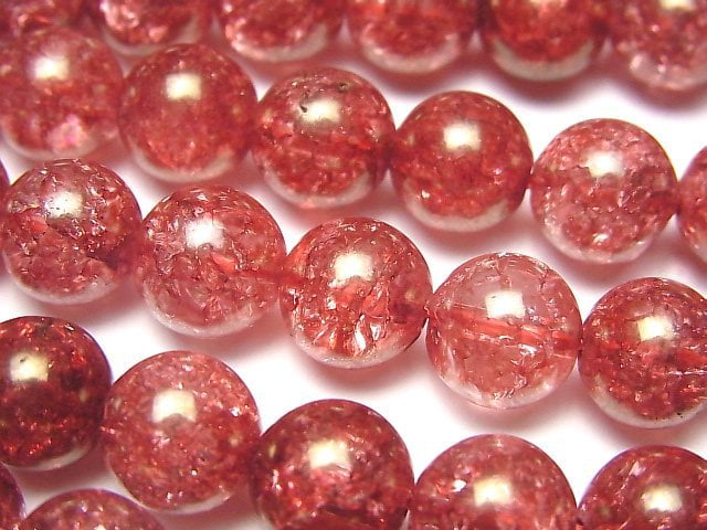 Cracked Crystal, Round Gemstone Beads