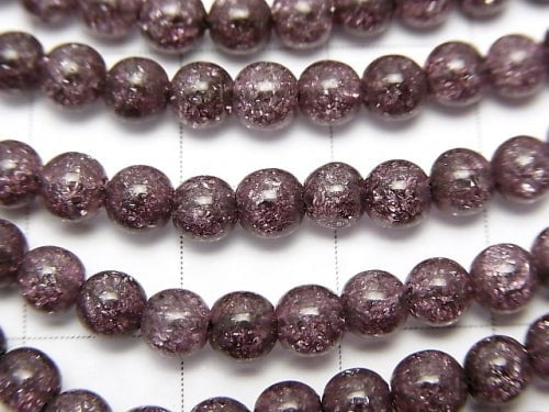 1strand $5.79! Red color 2 Cracked Crystal Round 4mm 1strand beads (aprx.15inch / 37cm)