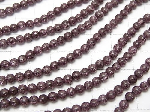 1strand $5.79! Red color 2 Cracked Crystal Round 4mm 1strand beads (aprx.15inch / 37cm)