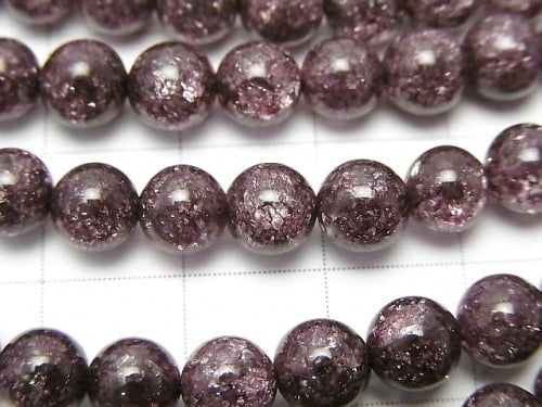 1strand $6.79! Red color 2 Cracked Crystal Round 6mm 1strand beads (aprx.15inch / 37cm)