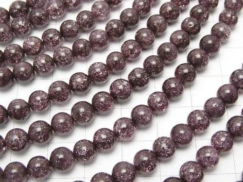 1strand $6.79! Red color 2 Cracked Crystal Round 6mm 1strand beads (aprx.15inch / 37cm)