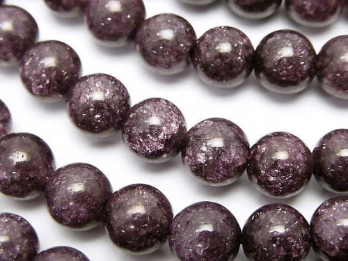 Cracked Crystal, Round Gemstone Beads