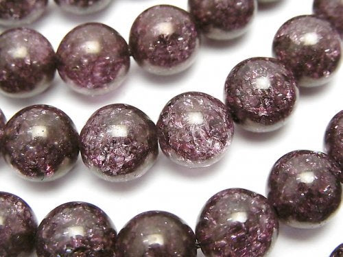 Cracked Crystal, Round Gemstone Beads