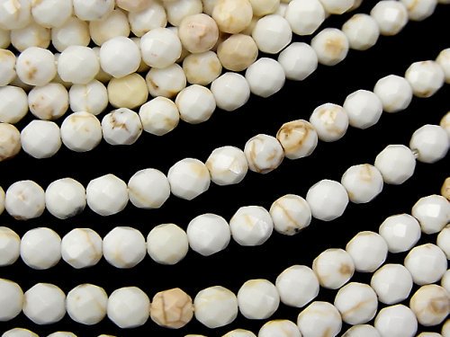 Faceted Round, Magnesite Gemstone Beads