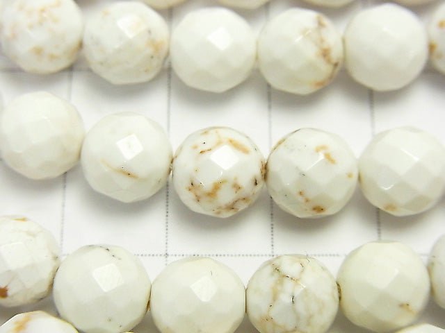 1strand $6.79! Magnesite  64Faceted Round 8mm 1strand beads (aprx.15inch/36cm)