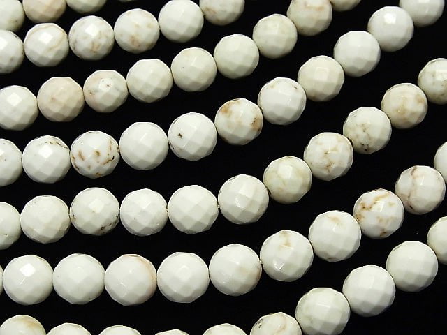 1strand $6.79! Magnesite  64Faceted Round 8mm 1strand beads (aprx.15inch/36cm)