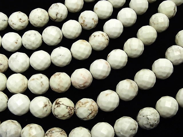 1strand $7.79! Magnesite  64Faceted Round 10mm 1strand beads (aprx.15inch/37cm)