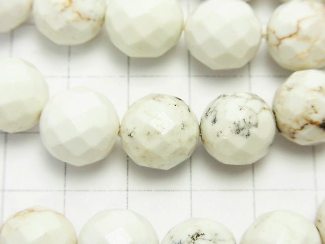 1strand $8.79! Magnesite  64Faceted Round 12mm 1strand beads (aprx.15inch/37cm)