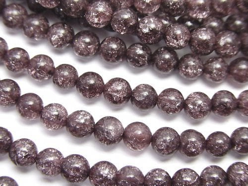 Cracked Crystal, Round Gemstone Beads