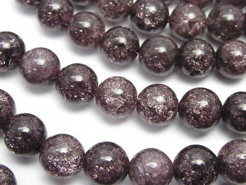 Cracked Crystal, Round Gemstone Beads