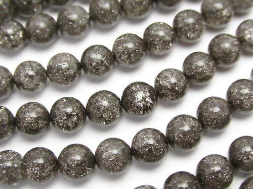 Cracked Crystal, Round Gemstone Beads