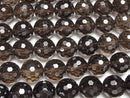 Smoky Quartz AAA 128Faceted Round 14mm 1/4 or 1strand beads (aprx.15inch/37cm)