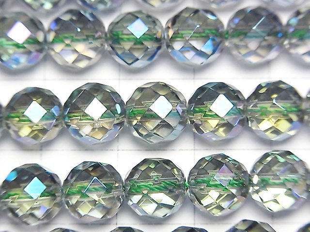 [Video] Green Flash Crystal 64Faceted Round 8mm half or 1strand beads (aprx.15inch/37cm)