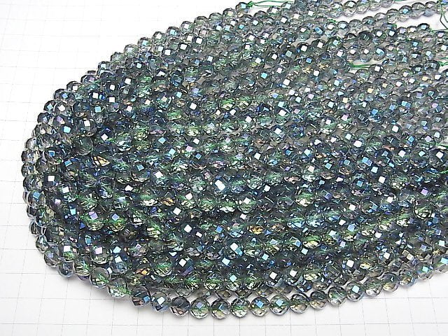 [Video] Green Flash Crystal 64Faceted Round 8mm half or 1strand beads (aprx.15inch/37cm)